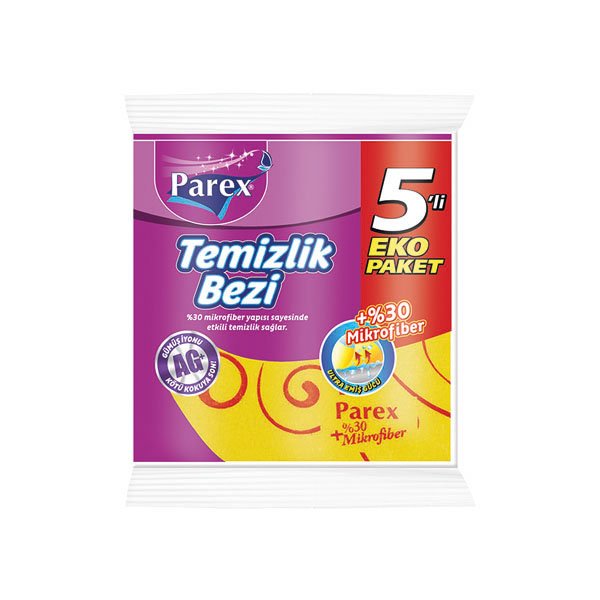 1 PAREX YENİ (%30 MF) TEMİZLİK BEZİ 5’Lİ