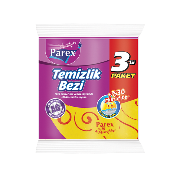 PAREX YENİ (%30 MF) TEMİZLİK BEZİ 3’LÜ